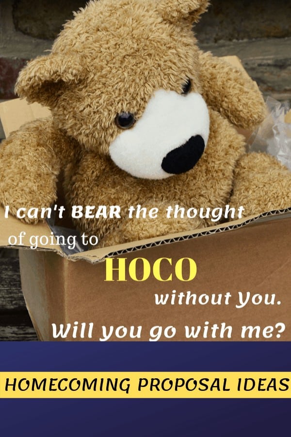  I can't bear the thought of going to HOCO (Prom) without you another fun idea is to ask someone to be your date! 