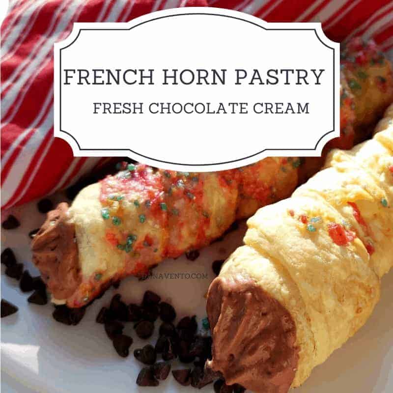 CREAM HORNS WITH CHOCOLATE FILLING