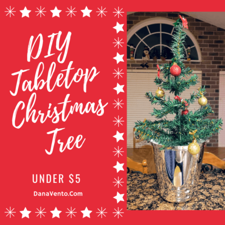DIY Tabletop Christmas Tree in A Bucket Under $5
