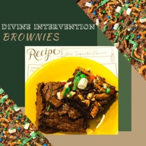 Heavenly Fudgy Sweet Salty Brownies 9 Scrumptious Divine Intervention Brownies, sweet, saltly, chocolate, drizzle, caramel, melted chocolate, by the pan, by the piece, baking, baking recipe, brownies, brownie recipe, DIY Recipe, Recipe Video, Brownie making, brownie option, marshmallows, holidays, desserts, chunks, bad days, binging, cheat day treats, nom nom nom