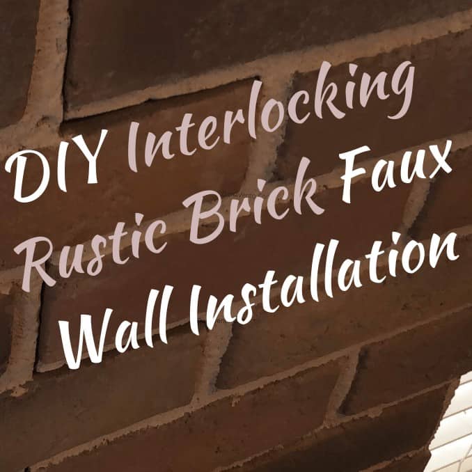 DIY Interlocking Rustic Brick Faux Wall Installation a panel