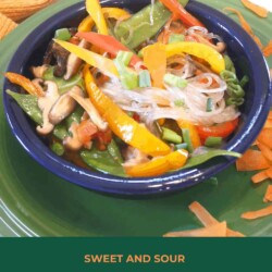 Sweet and Sour Glass Noodle Veggie Bowl