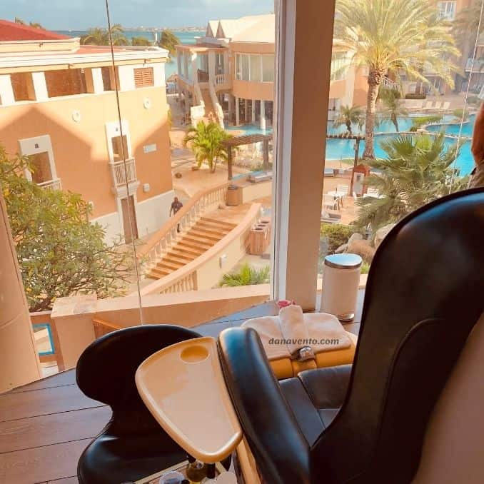 view from best hotel spa in Aruba