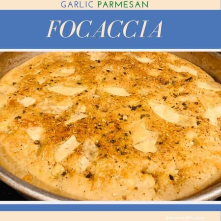 Garlic Parmesan Focaccia Bread whole loaf