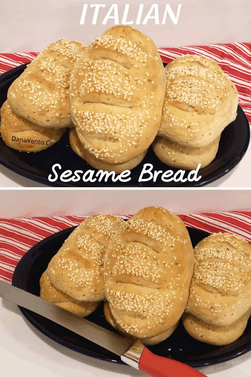 Mini Loaves of Italian Sesame Bread made in my kitchen 