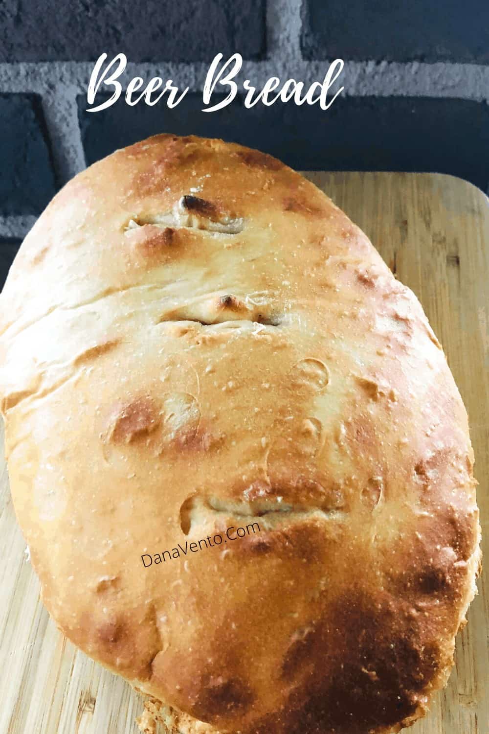 Loaf of bread made with beer and olive oil