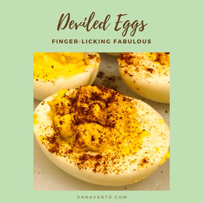 Finger-licking fabulous deviled eggs up close 