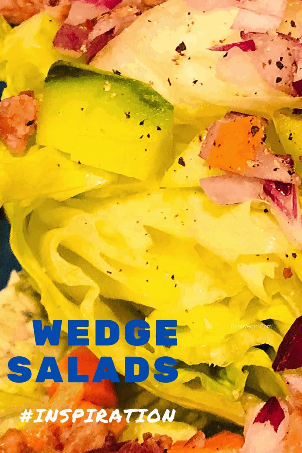 wedge salad with a cucumber chunk