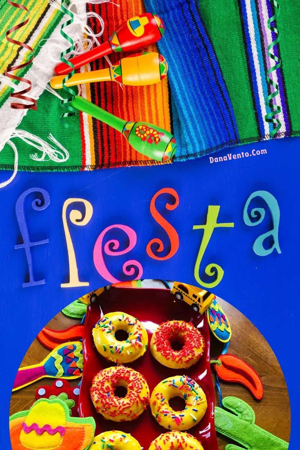 fiesta donuts on Fiesta platter