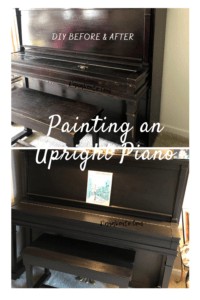 BEFORE AND AFTER PHOTOS OF PIANO BEFORE BEING PAINTED