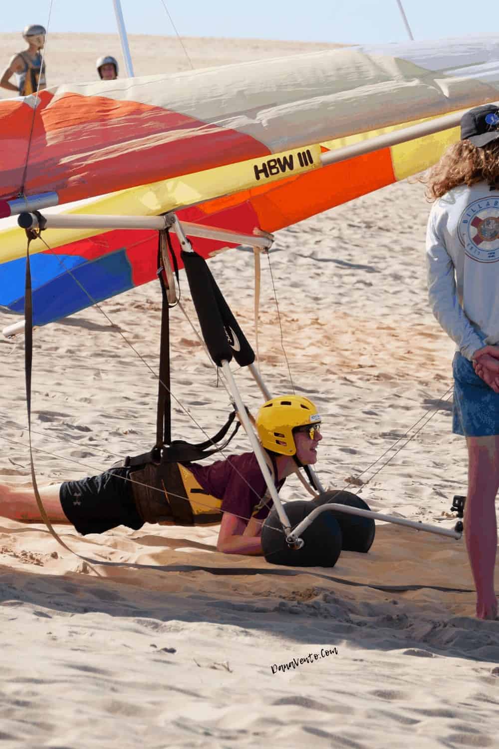 near sand on Hang Glider