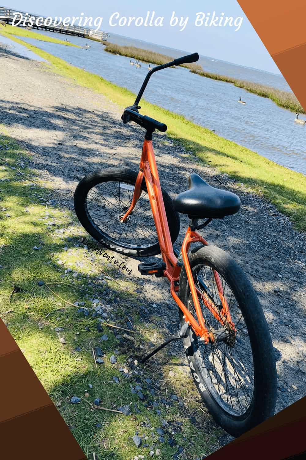 Bike Parked in Corolla along sound side Corolla NC 