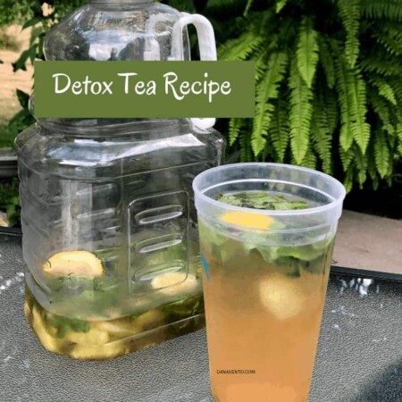 Detox Green Tea glass and pitcher
