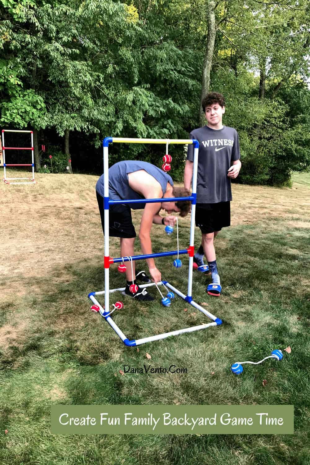 Boys Playing on GoSports LADDER TOSS 