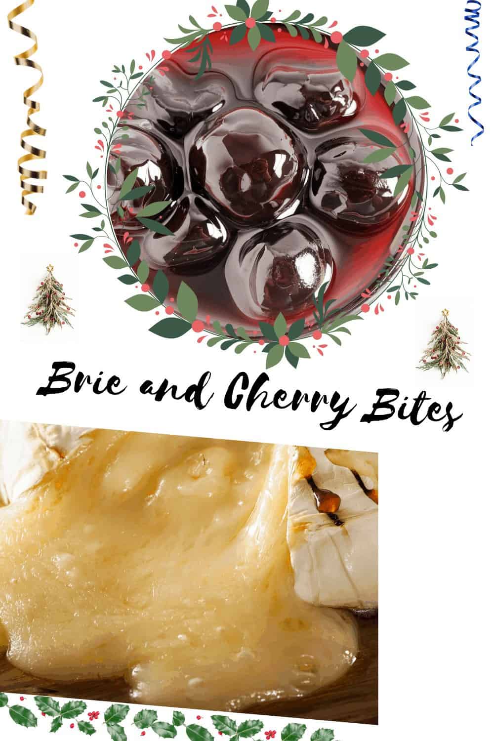 melted brie and bowl of cherries