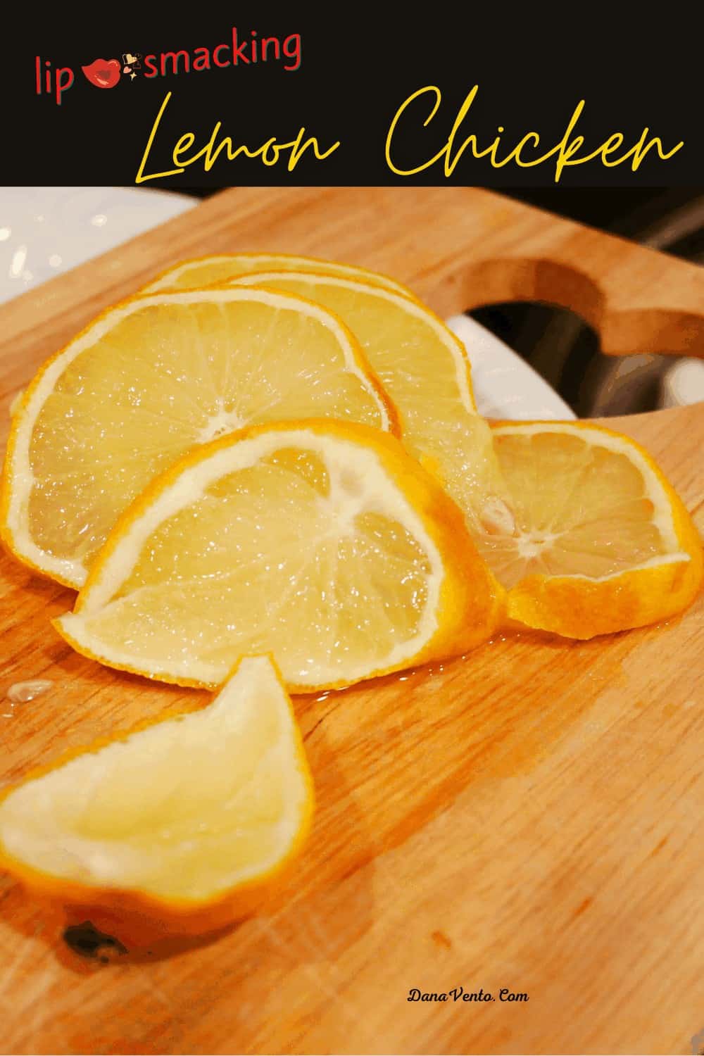 lemons slicedon cutting board for lemon chicken fya 