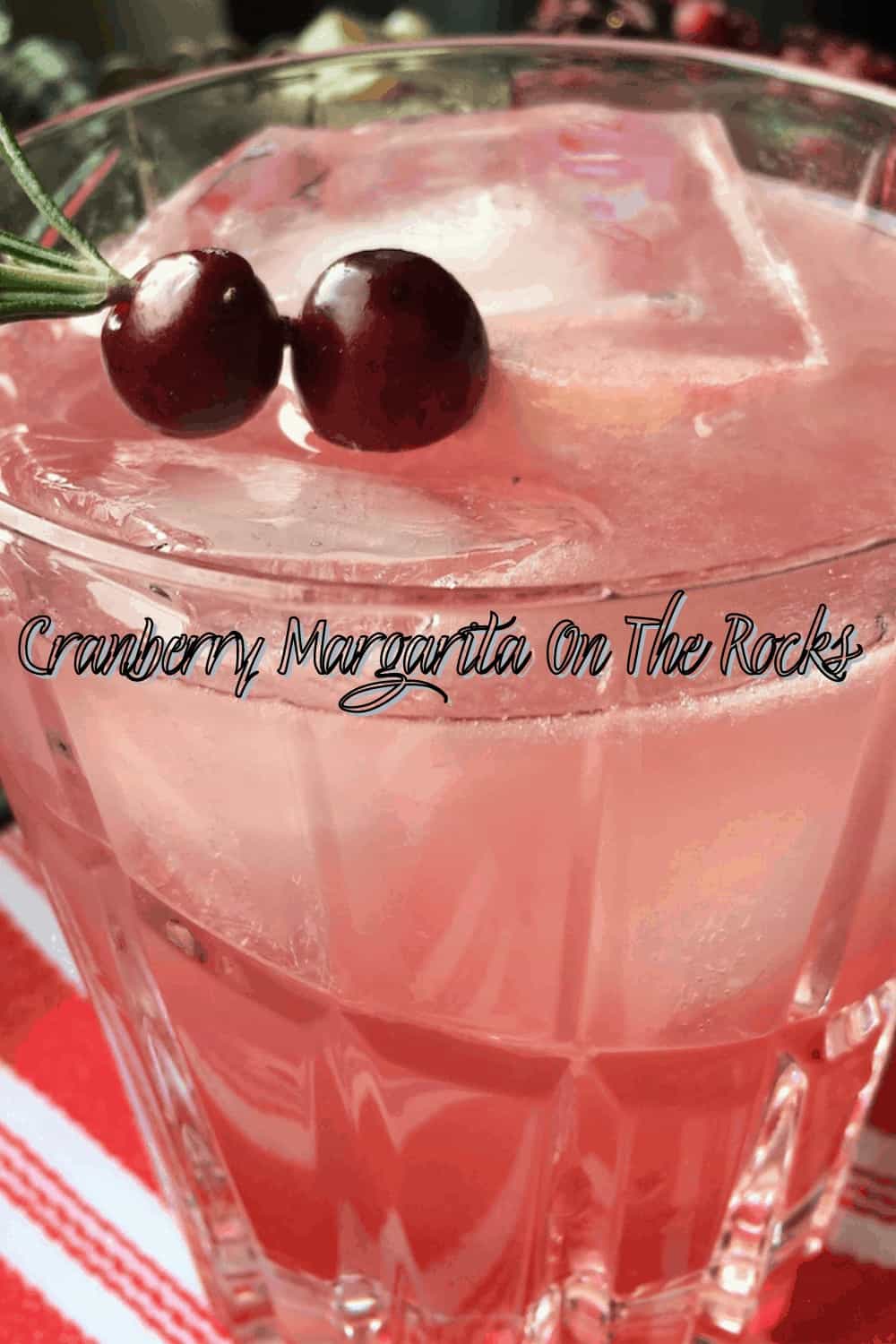 cranberry margarita with 2 cranberries 