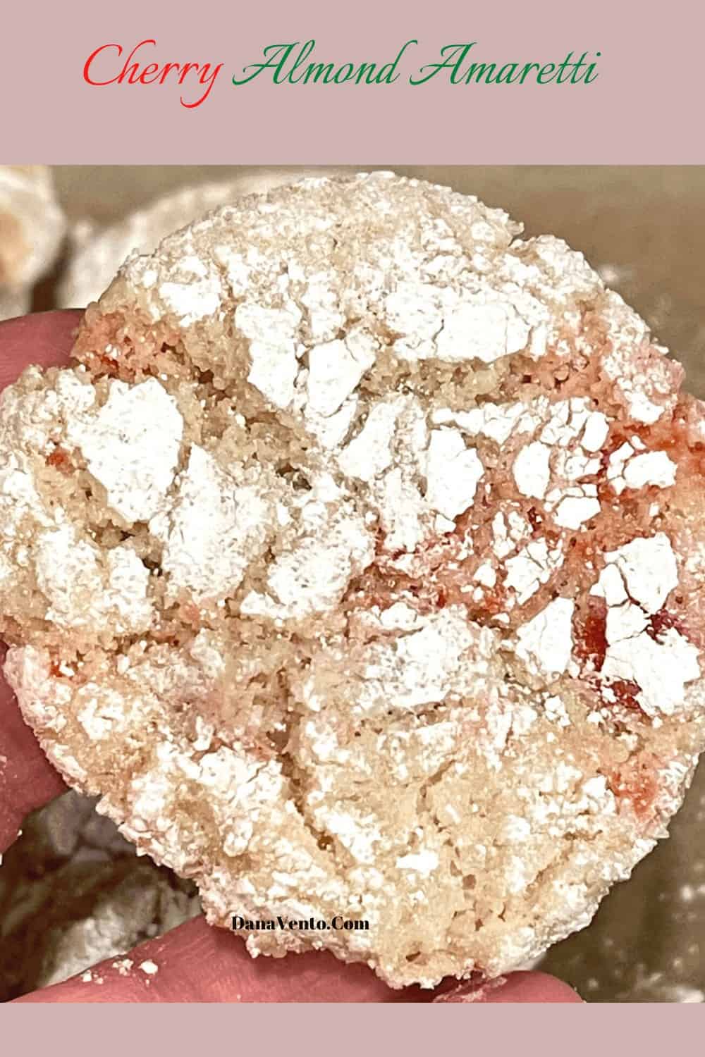 Bakery style Italian Cherry Amaretti Cookies Recipe From The Front 