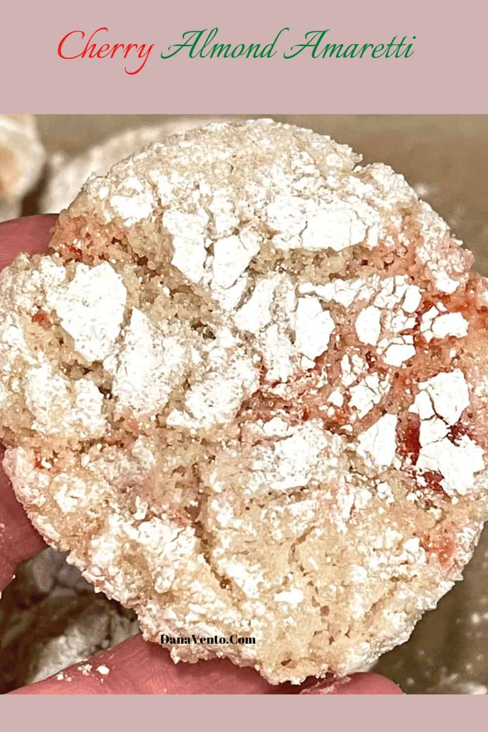 Bakery style Italian Cherry Amaretti Cookies Recipe From The Front