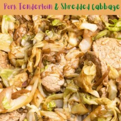 pork tenderloin and cabbage cooked