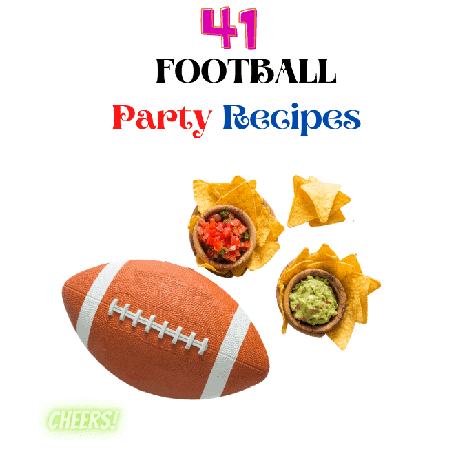 41 Football Party Recipes - nachos and a football 
