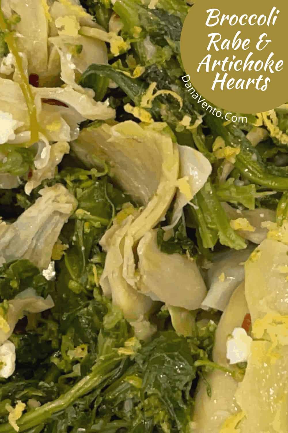 Broccoli Rabe and Artichokes hearts on plate