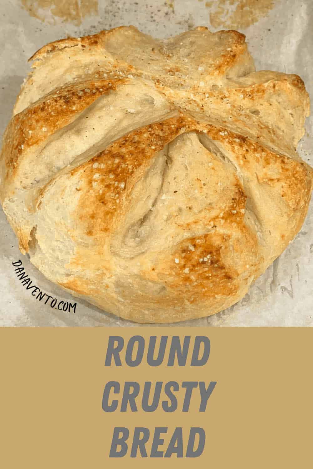 Crusty Bread round loaf baked 