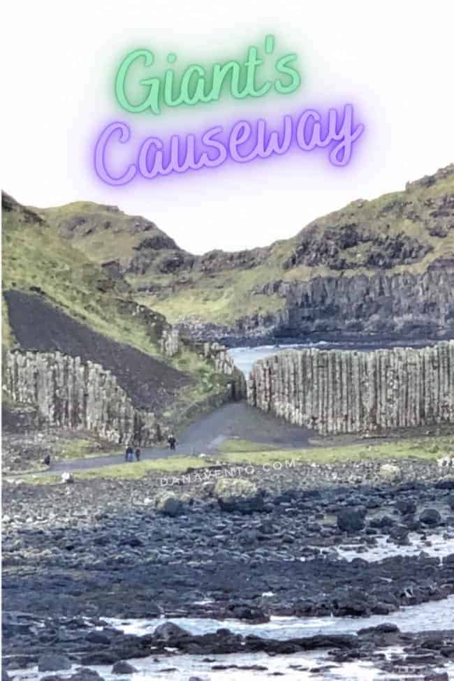 Giants Causeway in Northern Ireland from side elevation