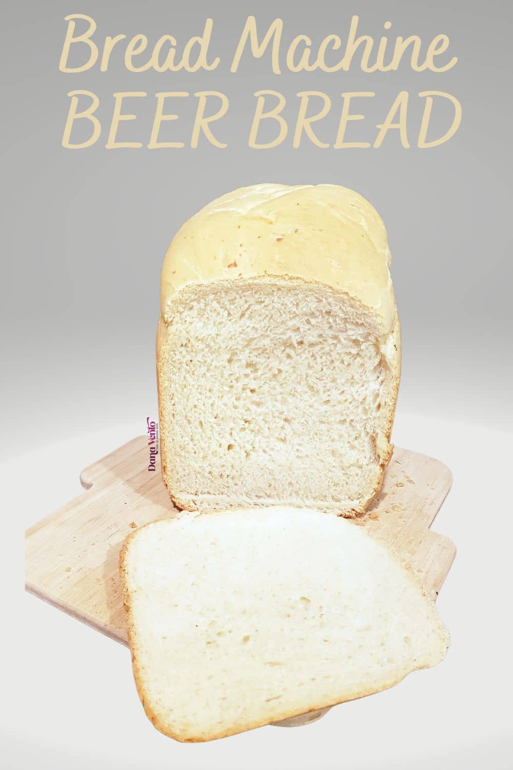 Bread Machine Beer Bread Sliced Open