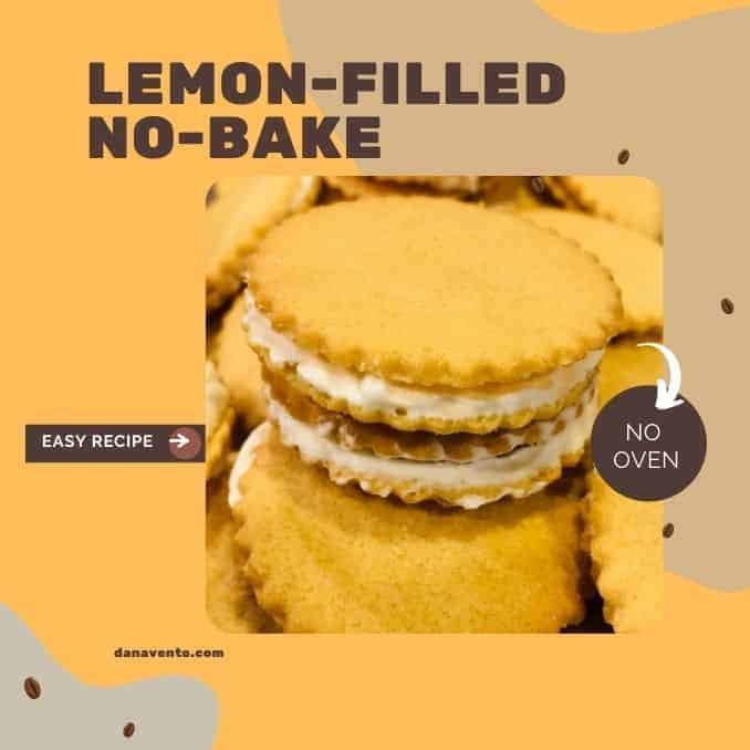 Lemon filled No Bake single stack