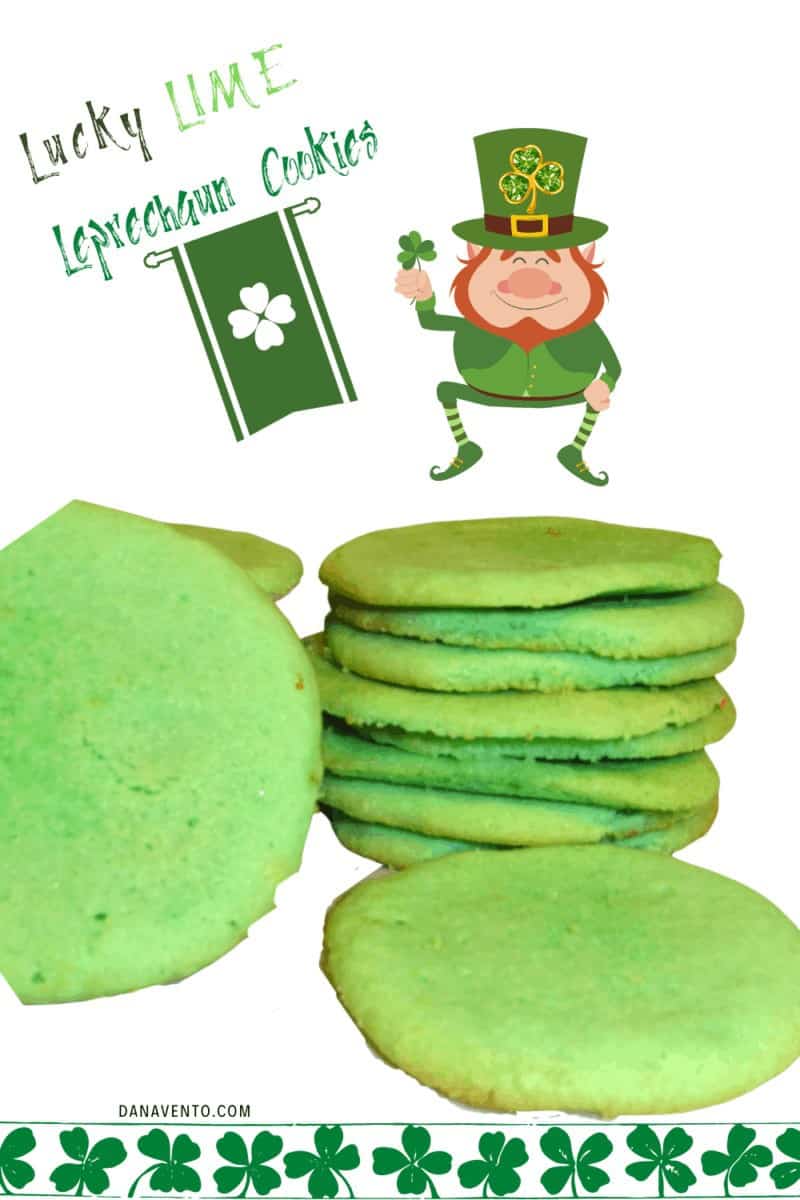 A stack of Lucky LIME Leprechaun Cookies