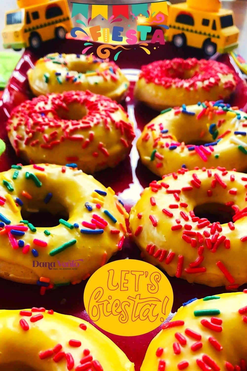 Sweet Mexican dessert donuts with sprinkles