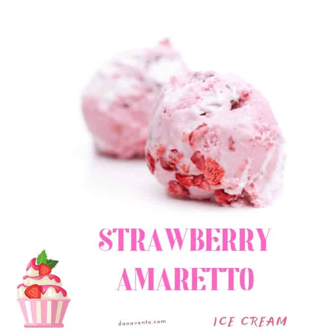 Strawberry Amaretto ice cream