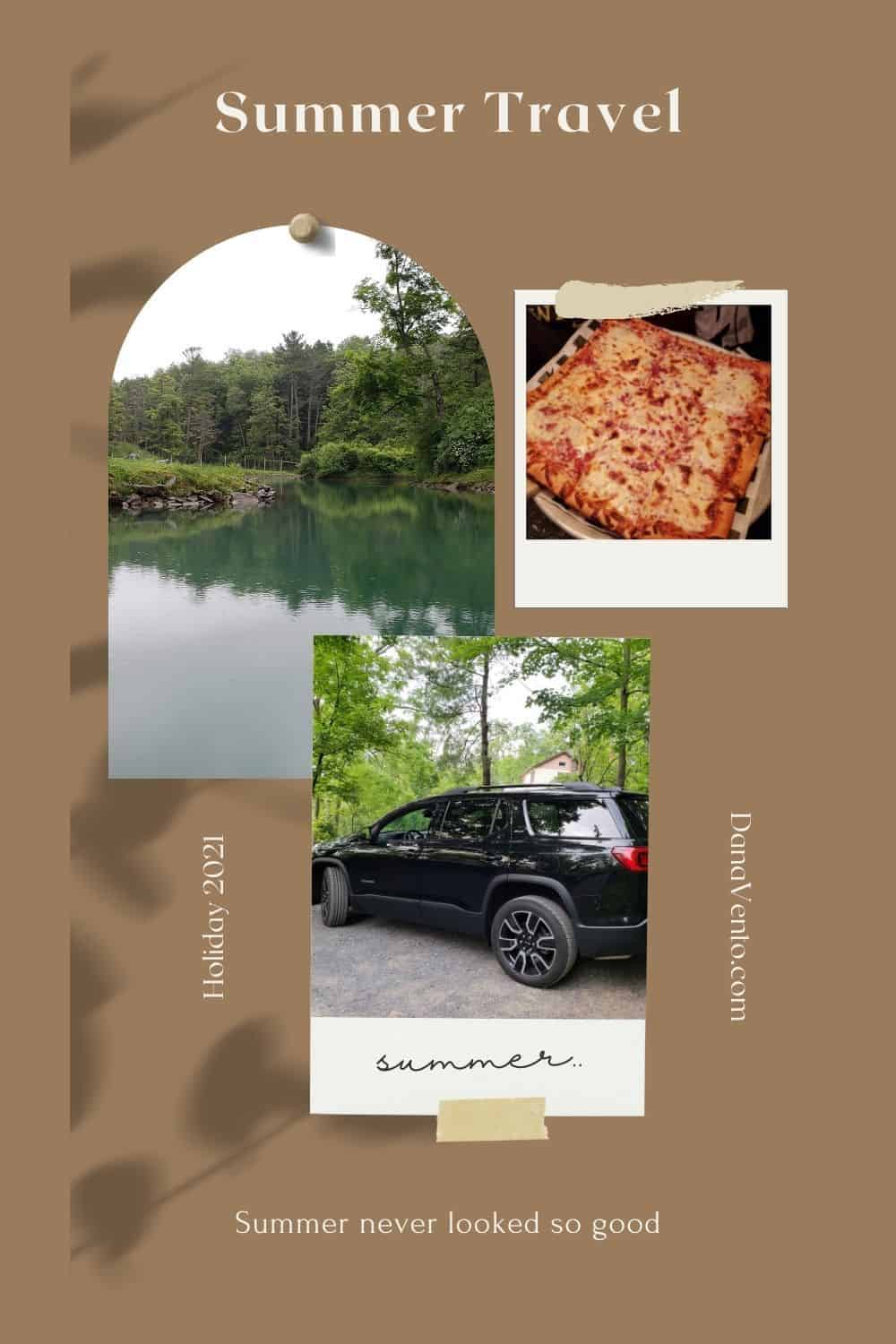 summer travel car and food