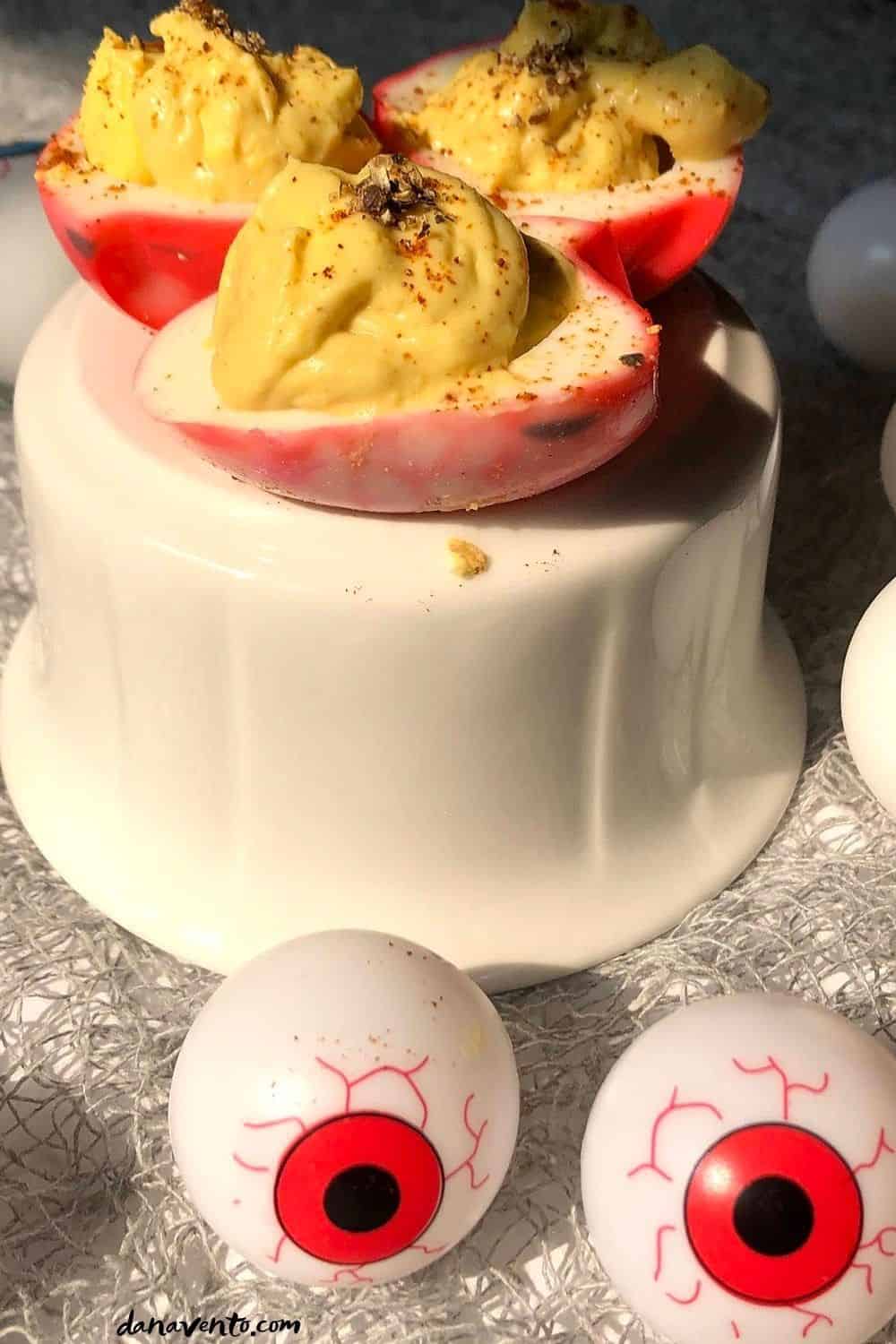 bloodshot deviled egg eyes for party