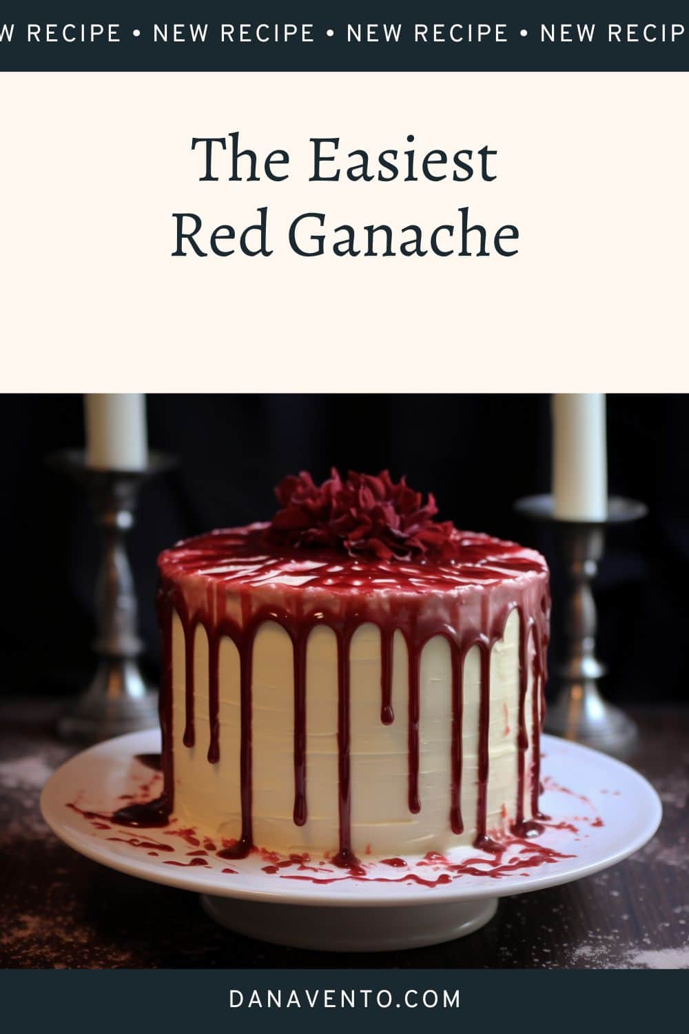 easy red ganache icing dripping