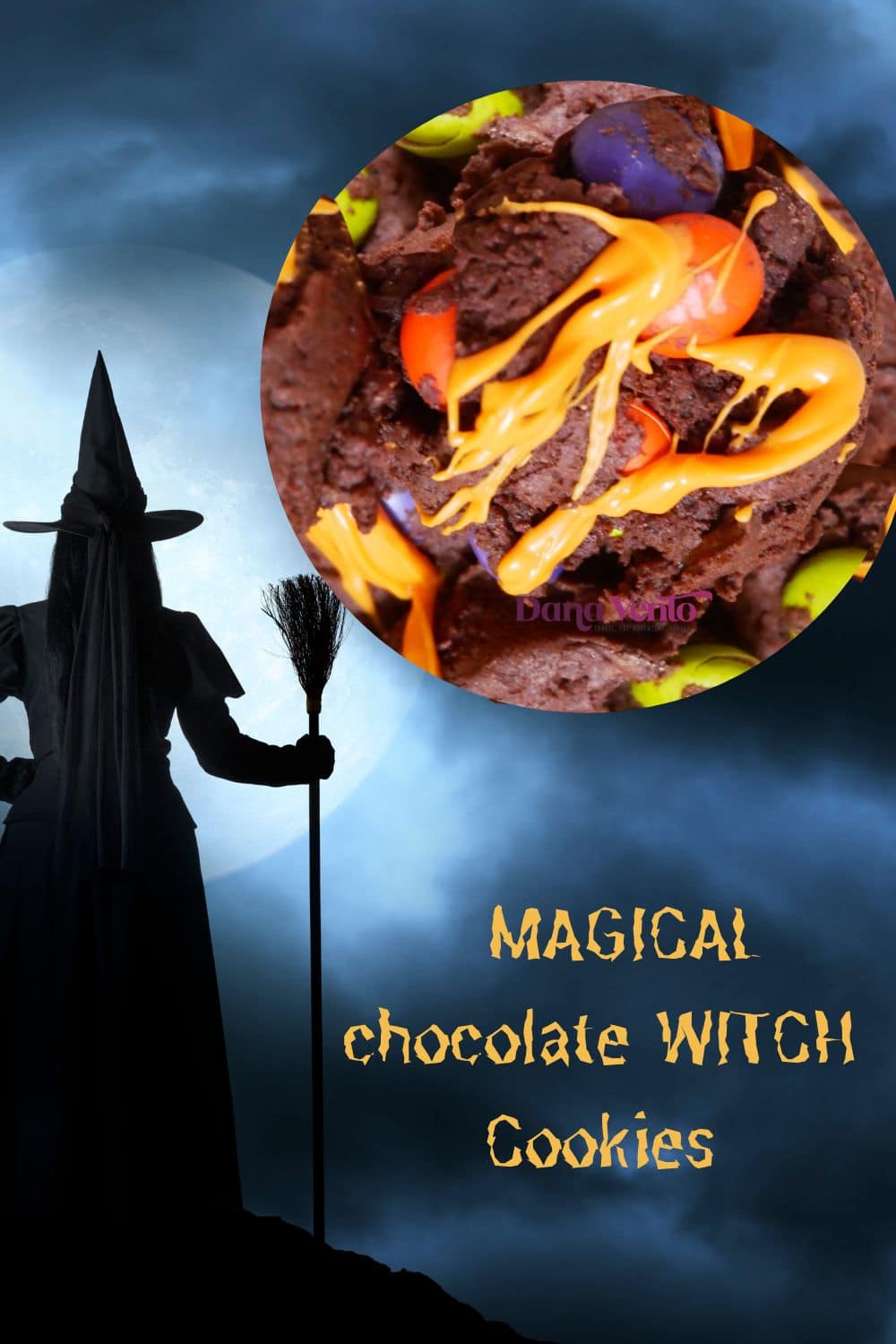 Magical chocolate witch cookies