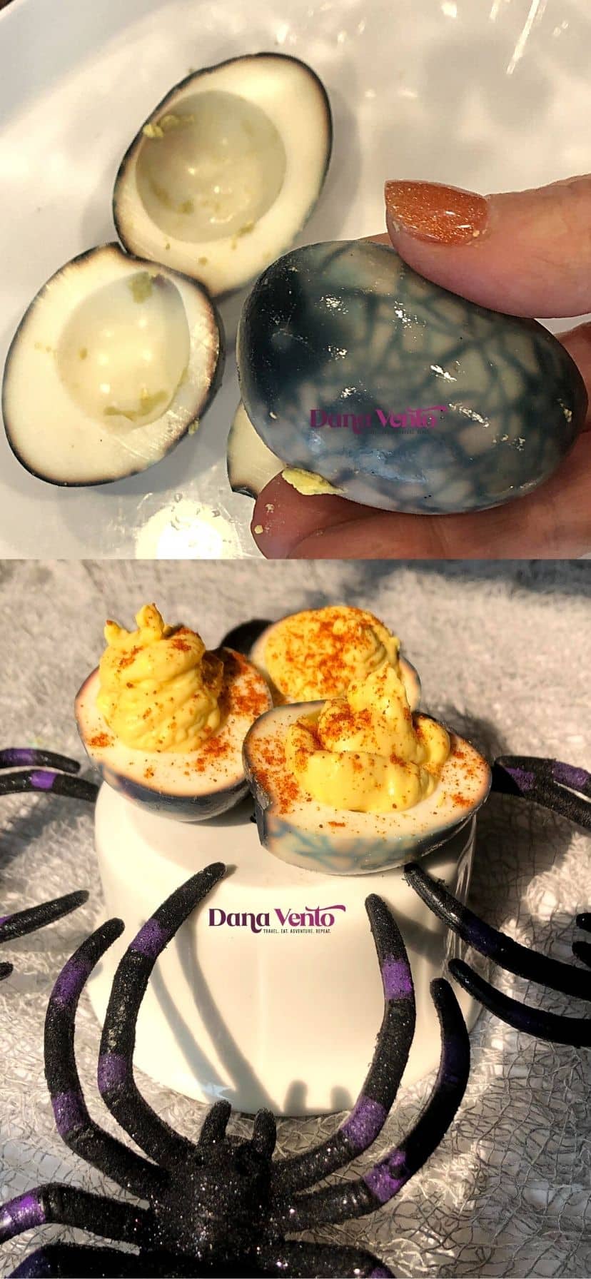 tasty spider web deviled eggs 3