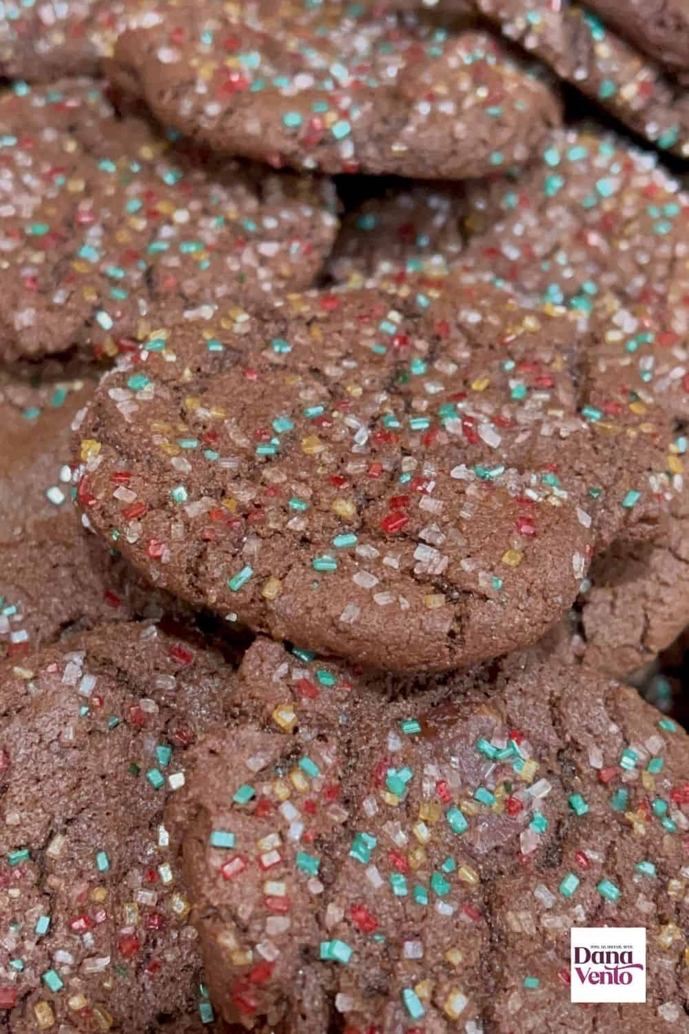 Fiery Mexican Hot Chocolate Cookies stacked
