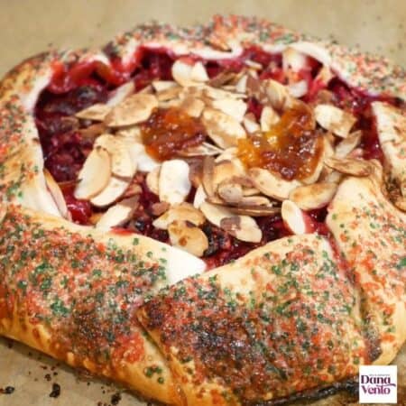 Holiday Cranberry Apple Galette baked