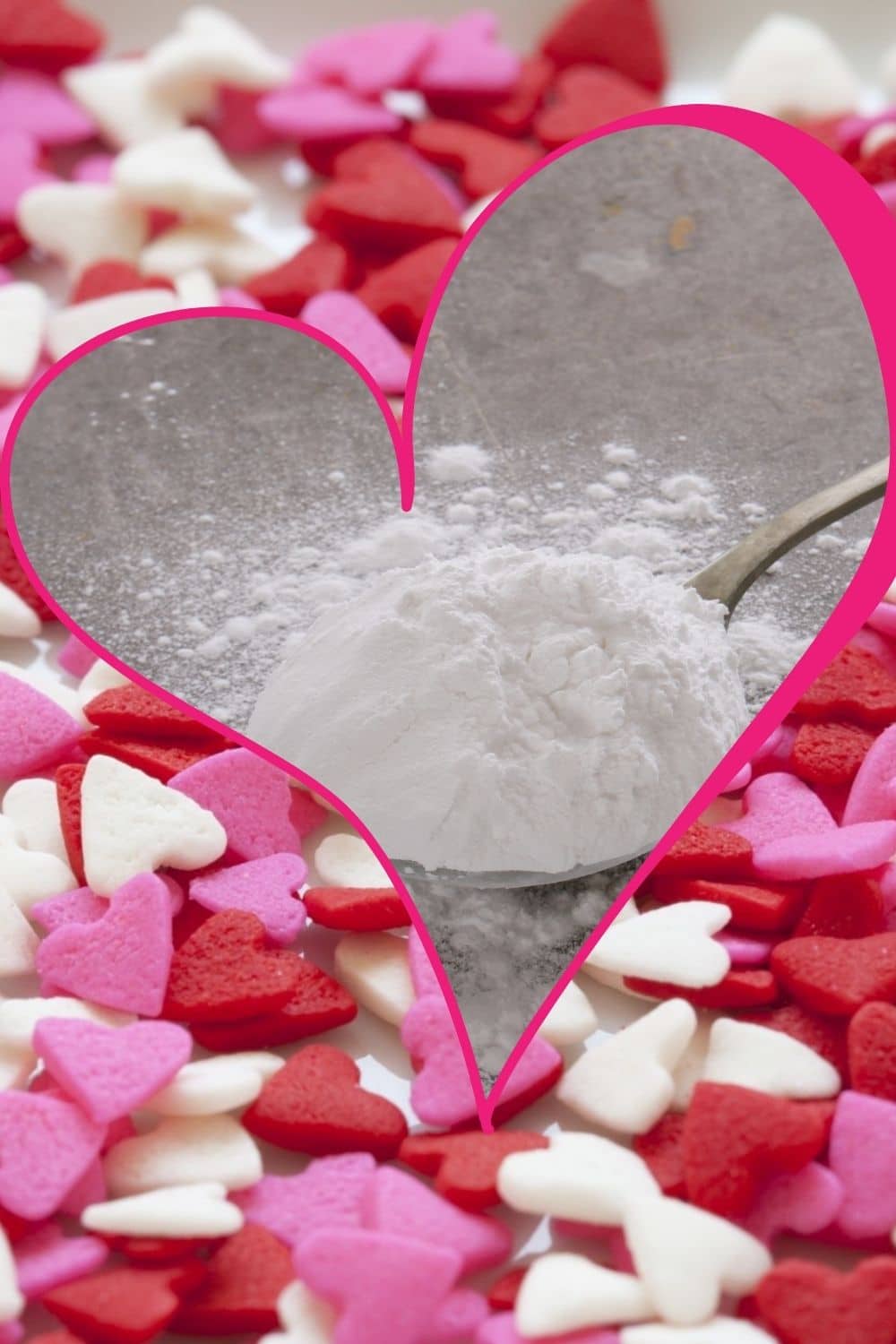 confectioners sugar for a simple cake for Valentines Day