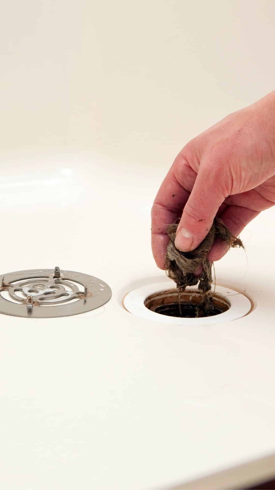 eliminate gunk in your shower and sink drains hair and debris