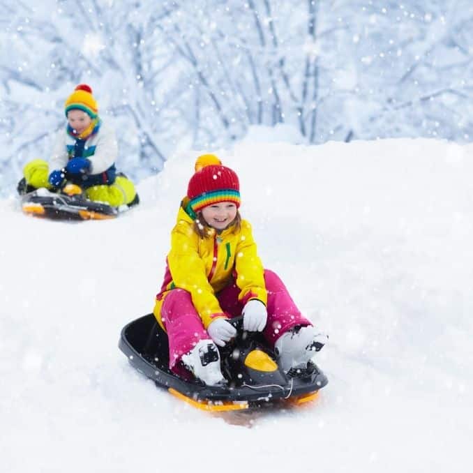 sled riding safety tips with kids on their sleds