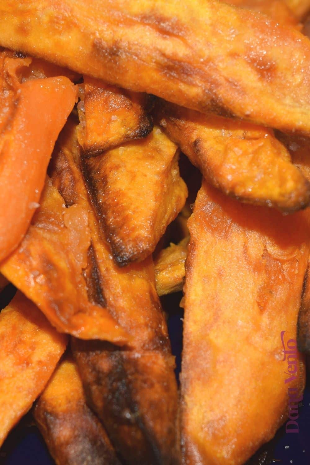 air-fried sweet potatoes lightly salted 
