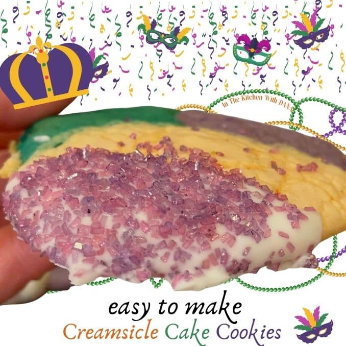 Purple orange and green Creamsicle Cake Cookies