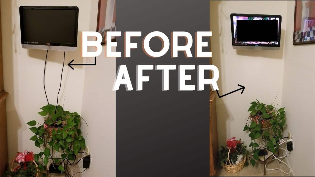 Hide tv wires sharing my before and after