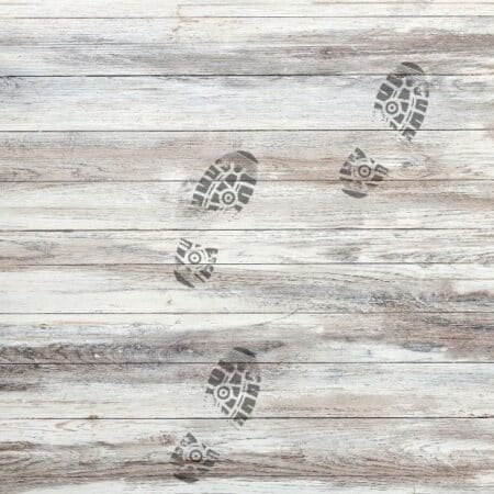 floors made for life with footprints on them 1 2