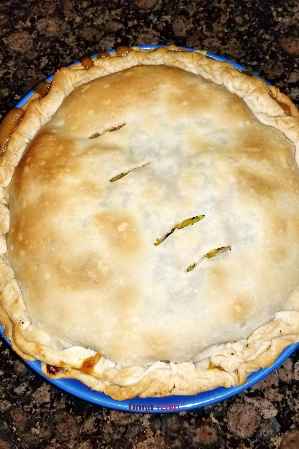 ham pot pie after being baked