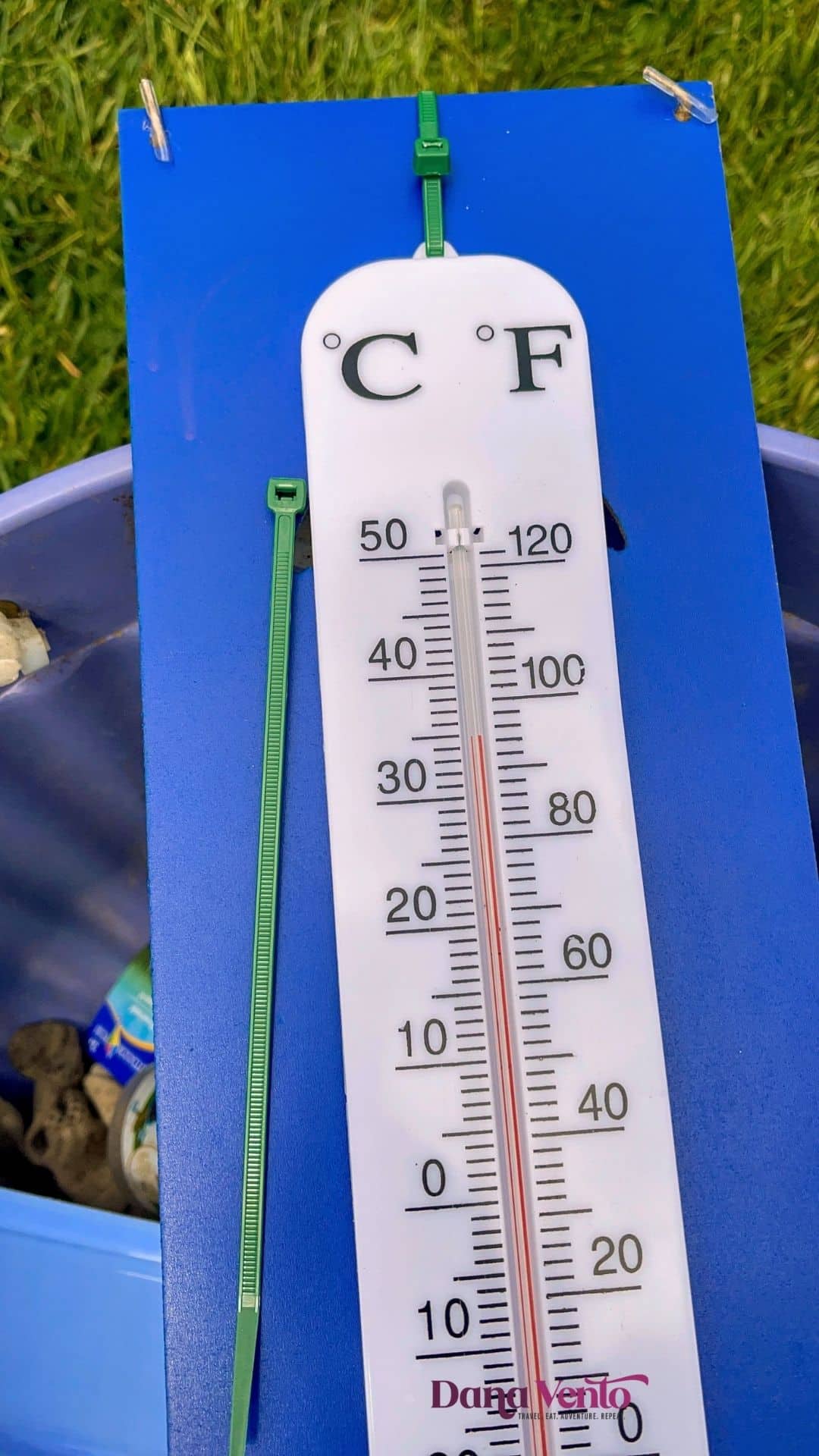 Materials needed to make the garden thermometer