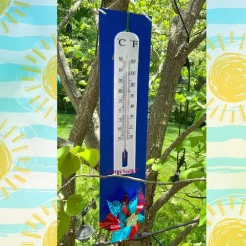 Patio and Garden Outdoor Decorative Thermometer Simple DIY